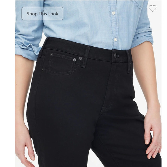 NWT J. Crew Curvy Essential Straight Black Jean In All-Day Stretch 29 - Picture 2 of 8